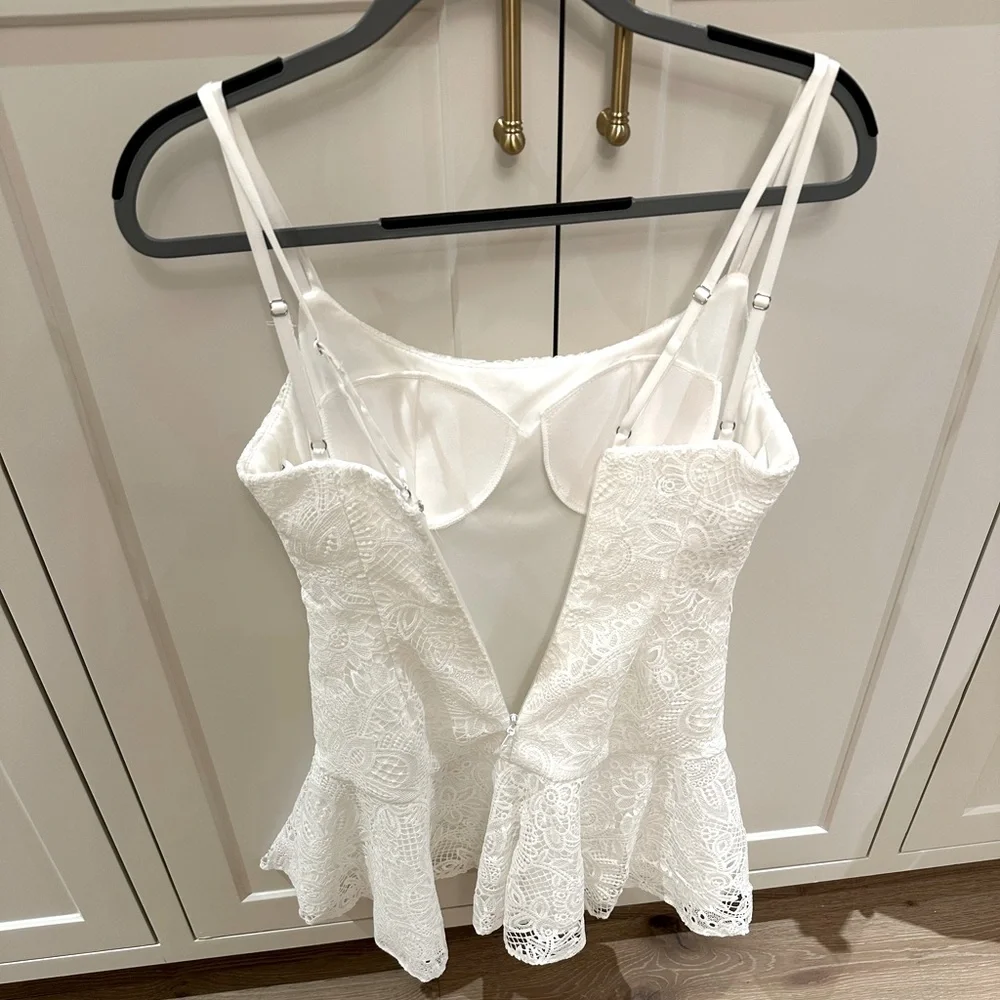 Azazie white Lace Dress - Picture 5 of 11